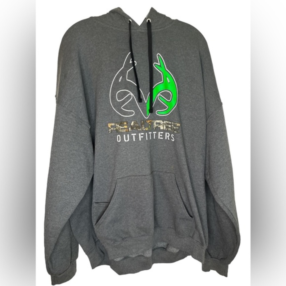 Fruit of the Loom‎ Realtree Outfitters Hoodie Gray 2XL